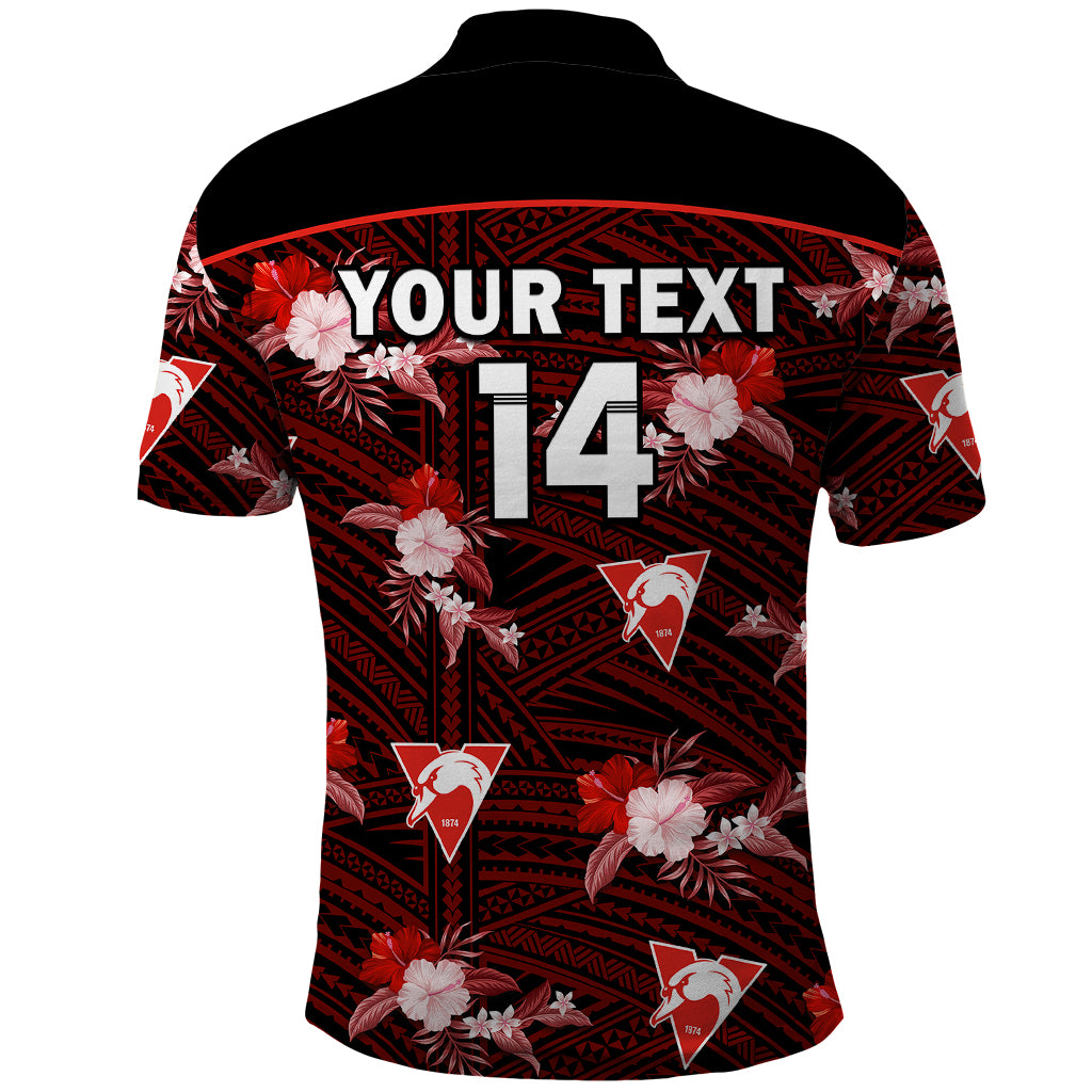 custom-text-and-number-sydney-swans-football-polo-shirt-polynesian-tribal-mix-tropical-hawaiian-style