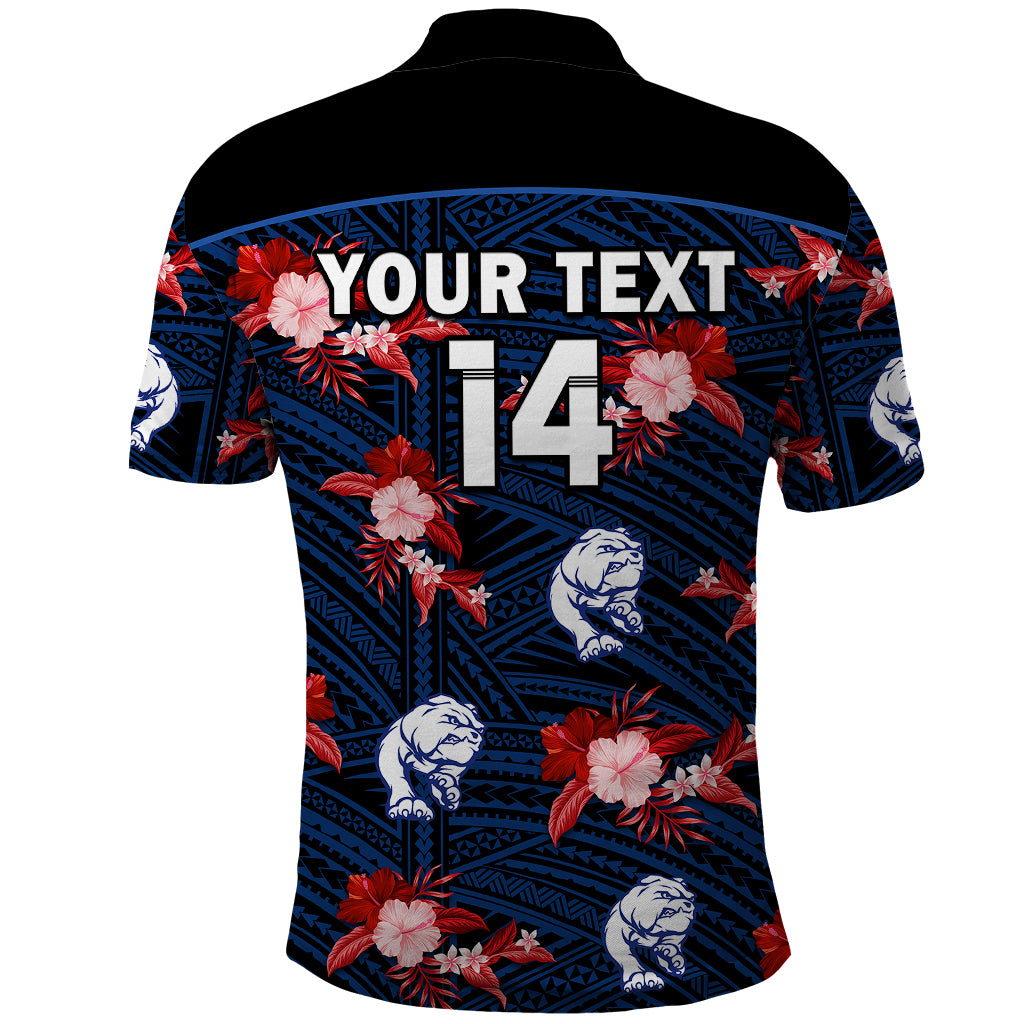 custom-text-and-number-western-bulldogs-football-polo-shirt-polynesian-tribal-mix-tropical-hawaiian-style