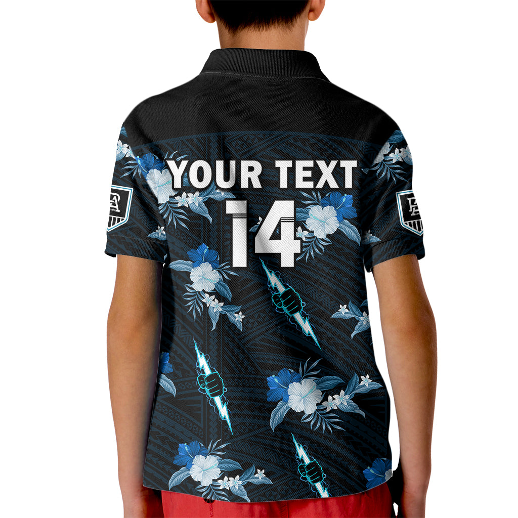 custom-text-and-number-port-adelaide-football-kid-polo-shirt-power-polynesian-tribal-mix-tropical-hawaiian-style