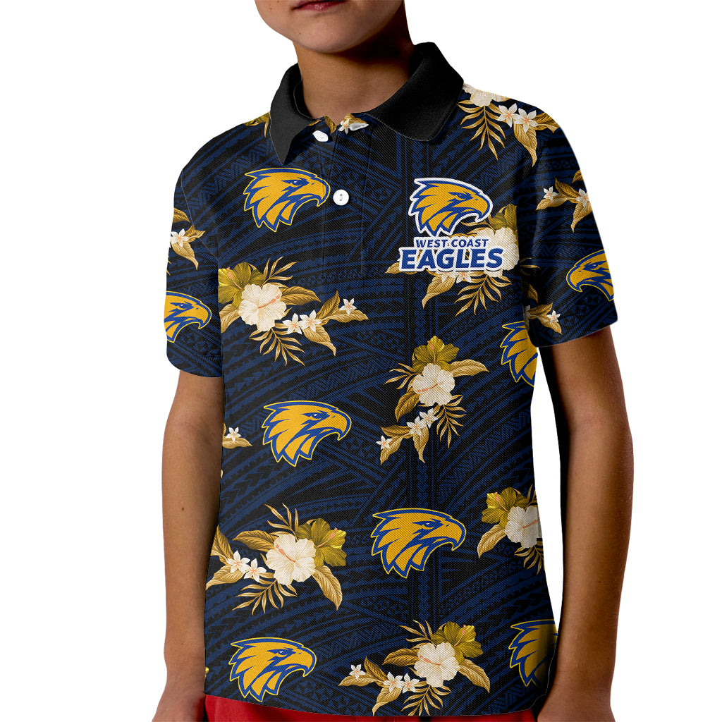 custom-text-and-number-eagles-football-kid-polo-shirt-west-coast-polynesian-tribal-mix-tropical-hawaiian-style