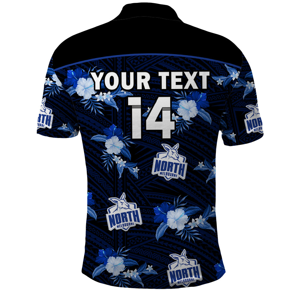 custom-text-and-number-north-melbourne-football-polo-shirt-kangaroos-polynesian-tribal-mix-tropical-hawaiian-style