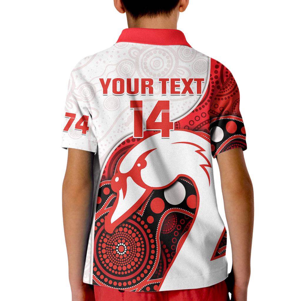 custom-text-and-number-swans-football-kid-polo-shirt-go-swannies-indigenous-art