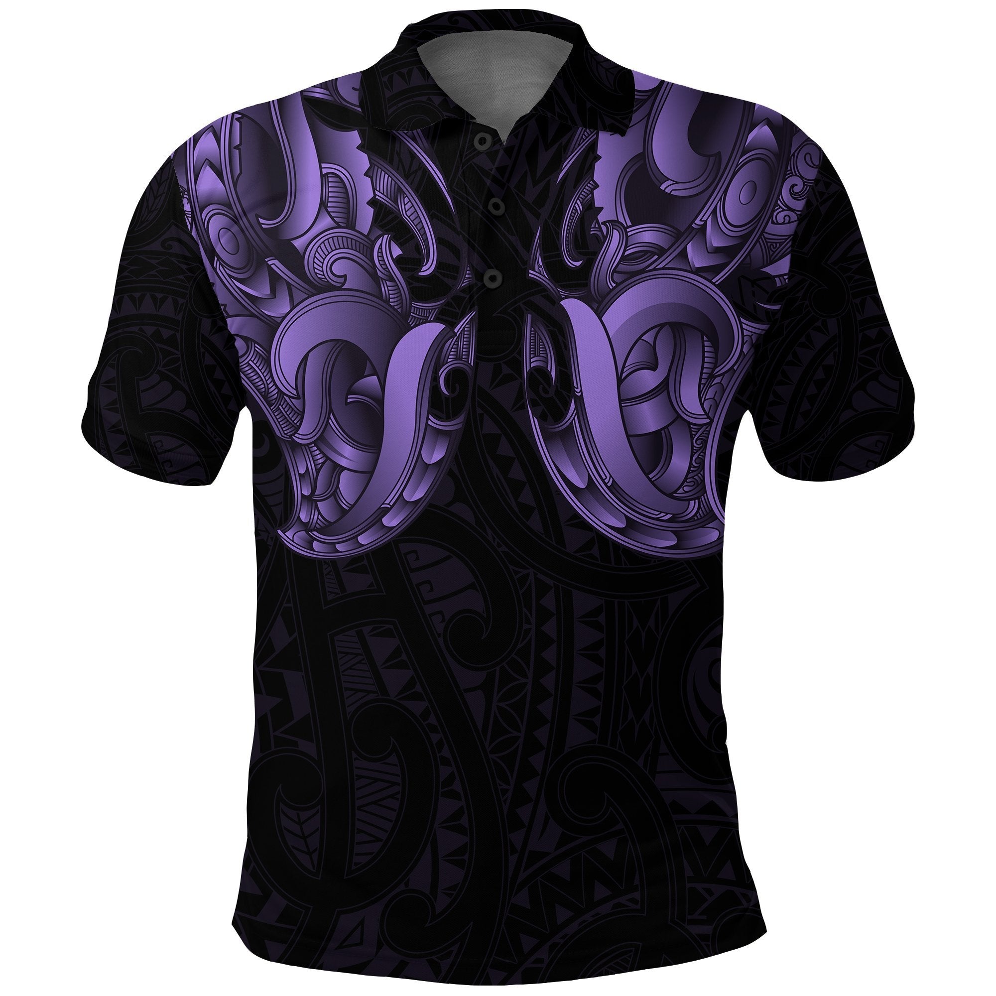 maori-ta-moko-polo-shirt-new-zealand-pastel-purple