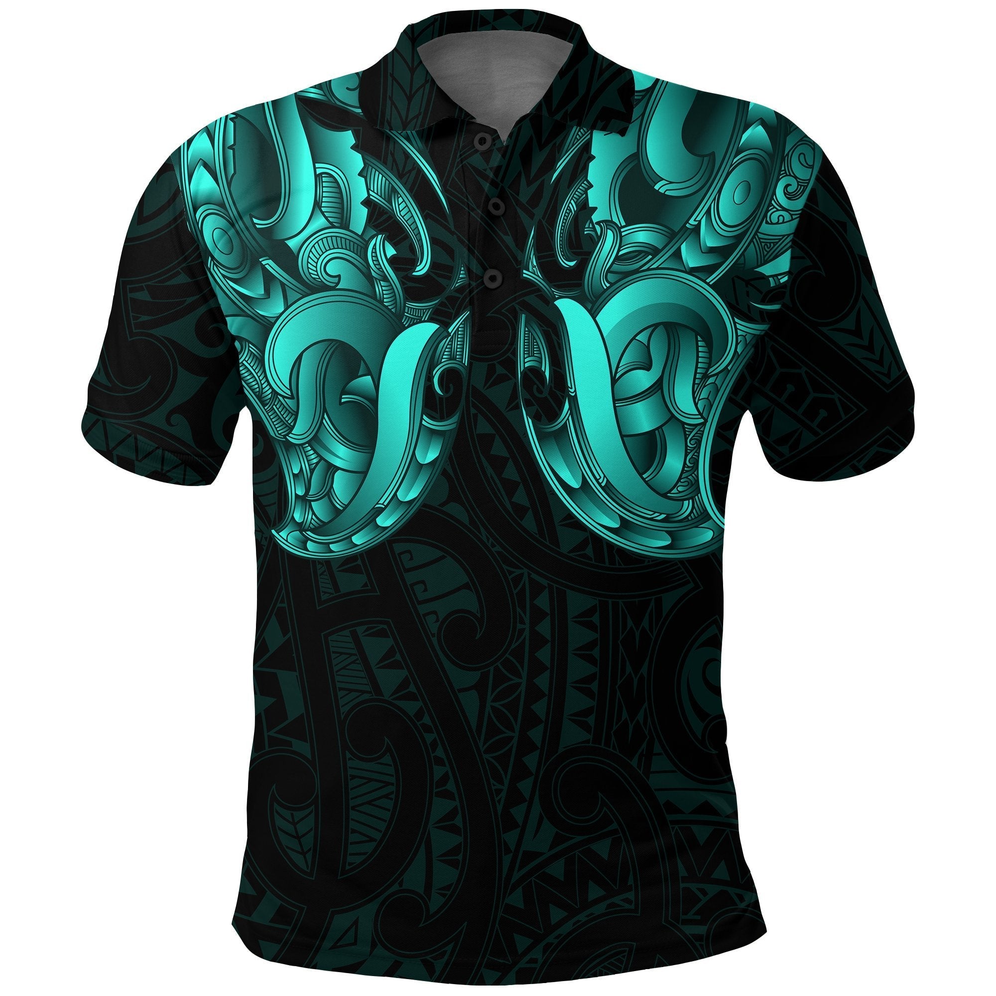 maori-ta-moko-polo-shirt-new-zealand-turquoise