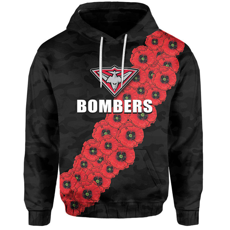 custom-personalised-afl-bombers-hoodie-anzac-day-poppy-flowers-jersey