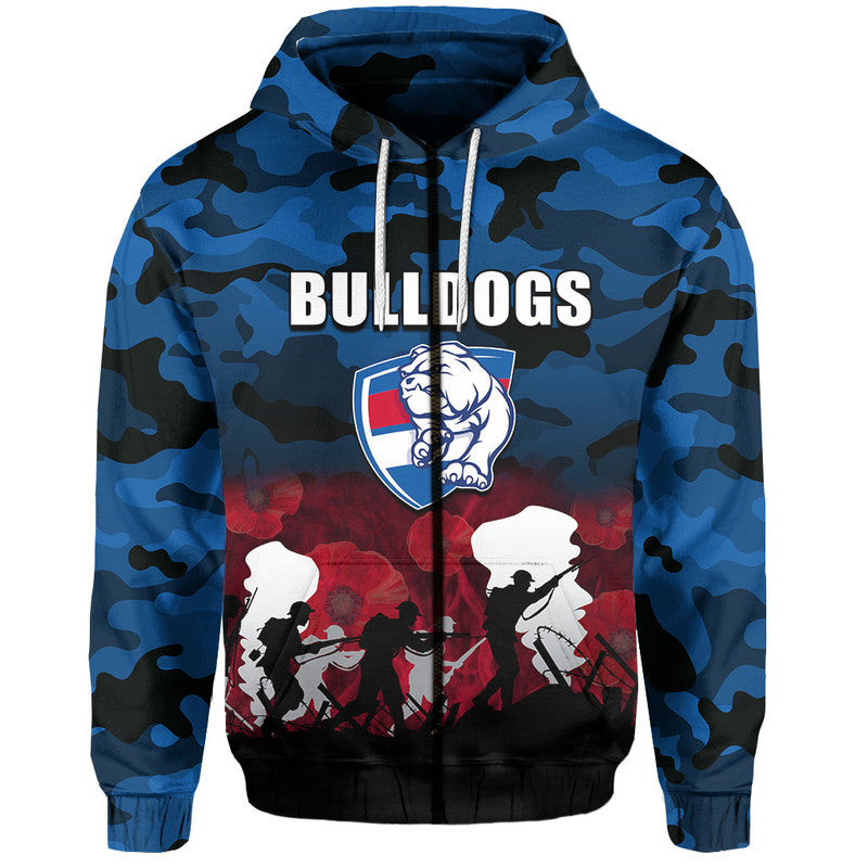 custom-personalised-afl-anzac-day-hoodie-bulldogs-army-style