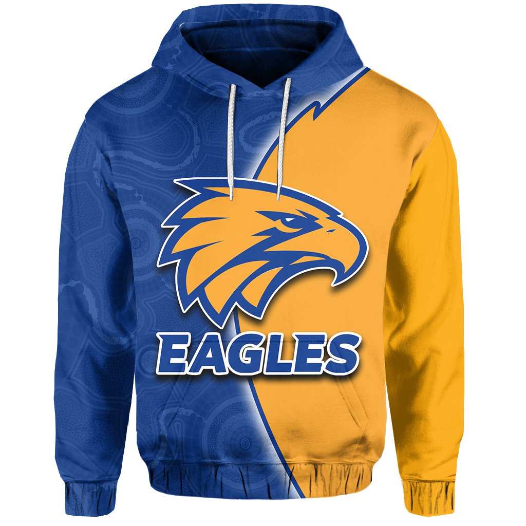 West Coast Eagles Hoodie Aboriginal Patterns Half Style