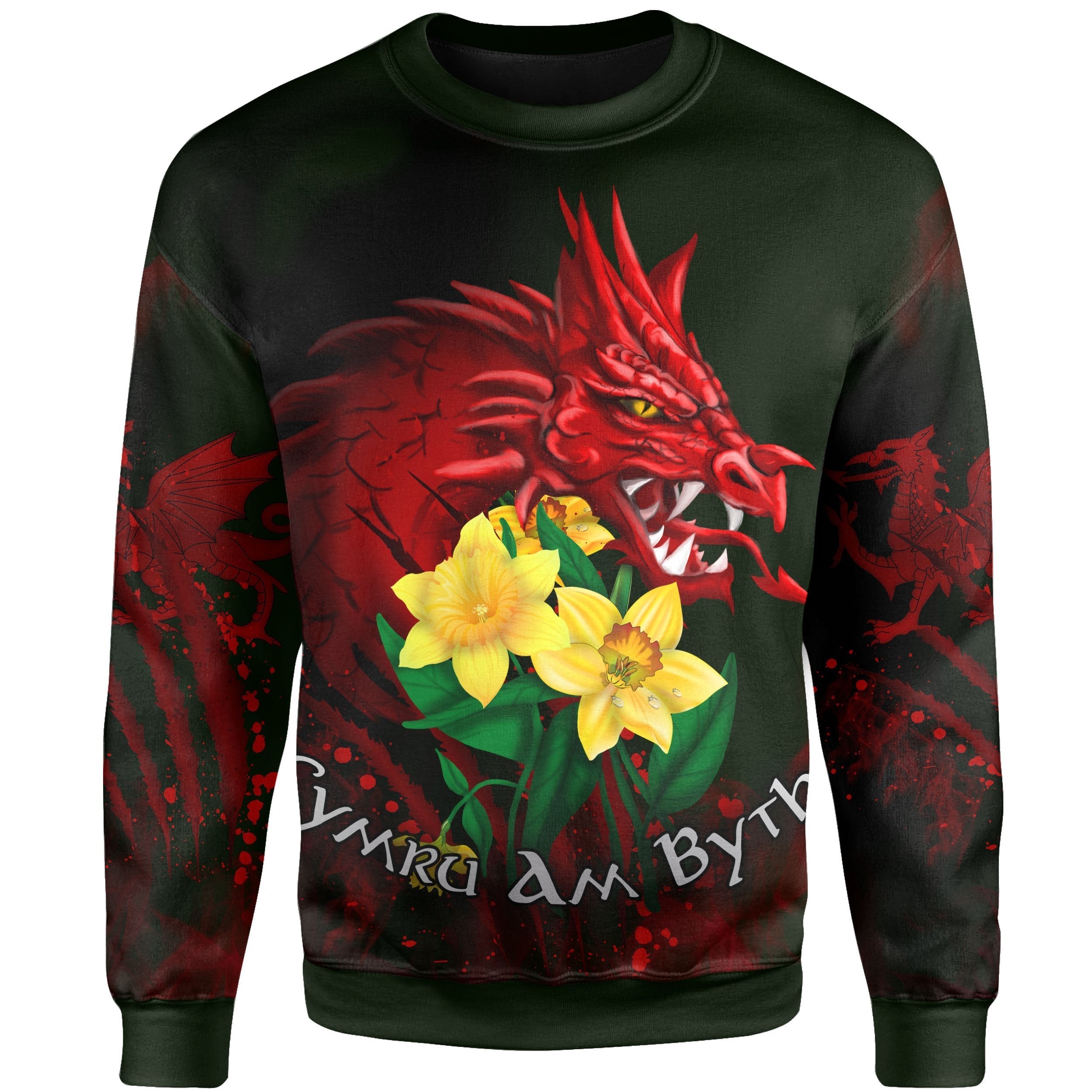 wales-sweatshirt-cymru-am-byth-welsh-dragon-daffodil