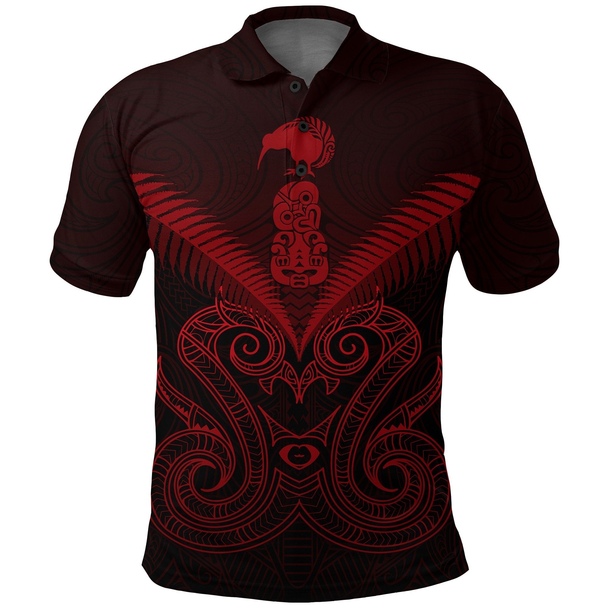 maori-manaia-new-zealand-polo-shirt-red