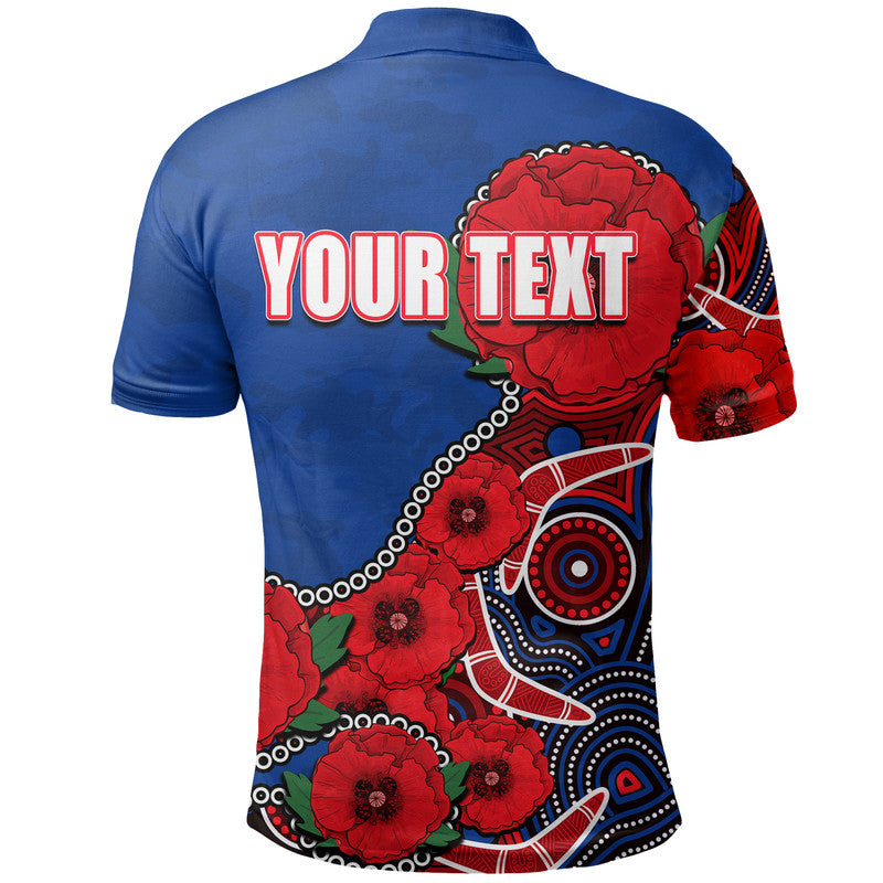 custom-personalised-anzac-day-nrl-knights-army-mix-aboriginal-polo-shirt