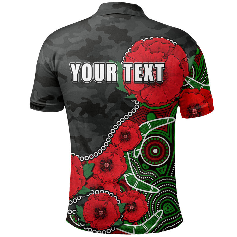 custom-personalised-anzac-day-nrl-rabbitohs-army-mix-aboriginal-polo-shirt-no2