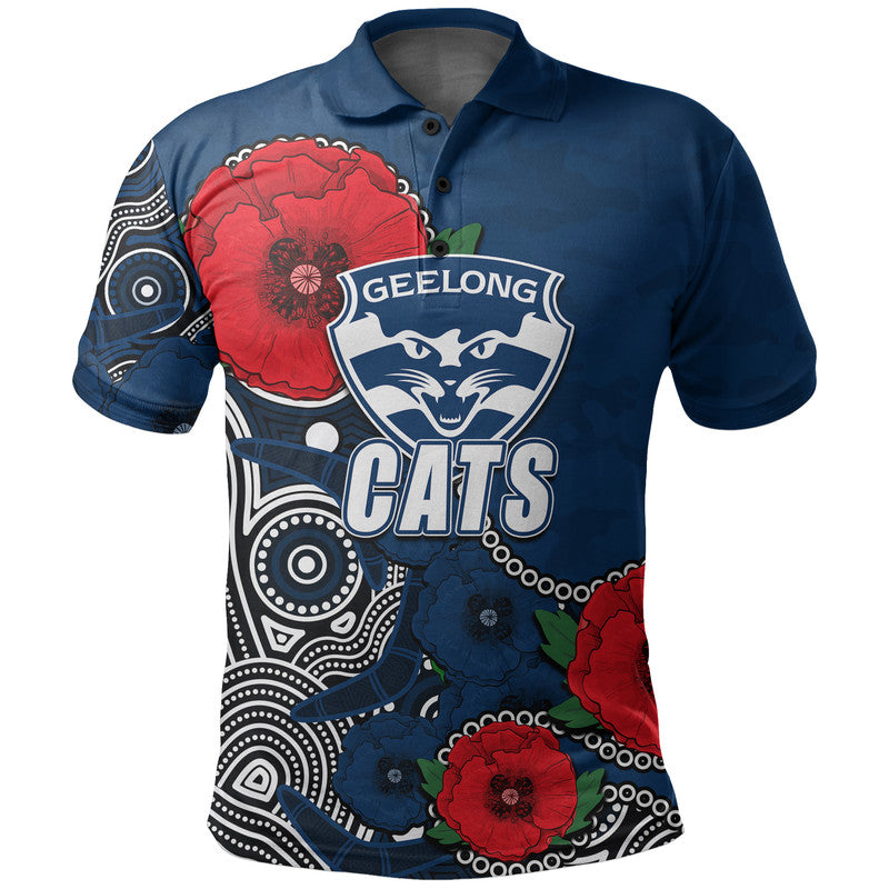 custom-personalised-anzac-day-afl-cats-army-mix-aboriginal-polo-shirt