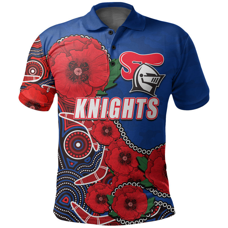 custom-personalised-anzac-day-nrl-knights-army-mix-aboriginal-polo-shirt