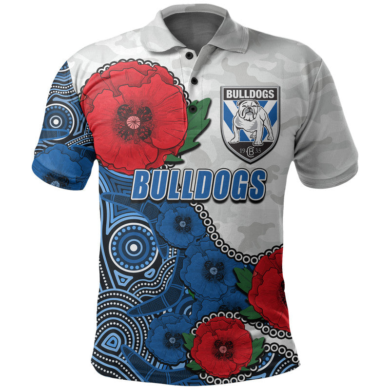 custom-personalised-anzac-day-nrl-bulldogs-army-mix-aboriginal-polo-shirt