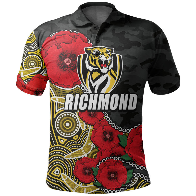 custom-personalised-anzac-day-afl-richmond-army-mix-aboriginal-polo-shirt