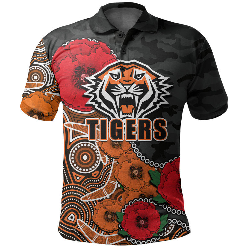 custom-personalised-anzac-day-nrl-tigers-army-mix-aboriginal-polo-shirt