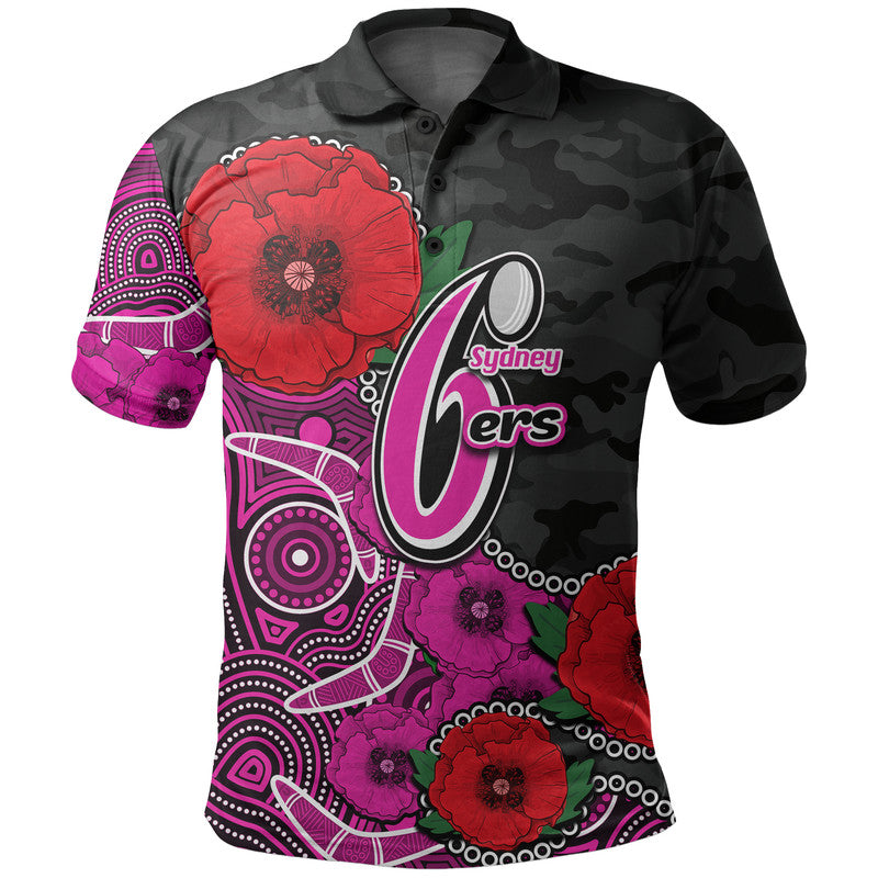 custom-personalised-anzac-day-sydney-sixers-army-mix-aboriginal-polo-shirt