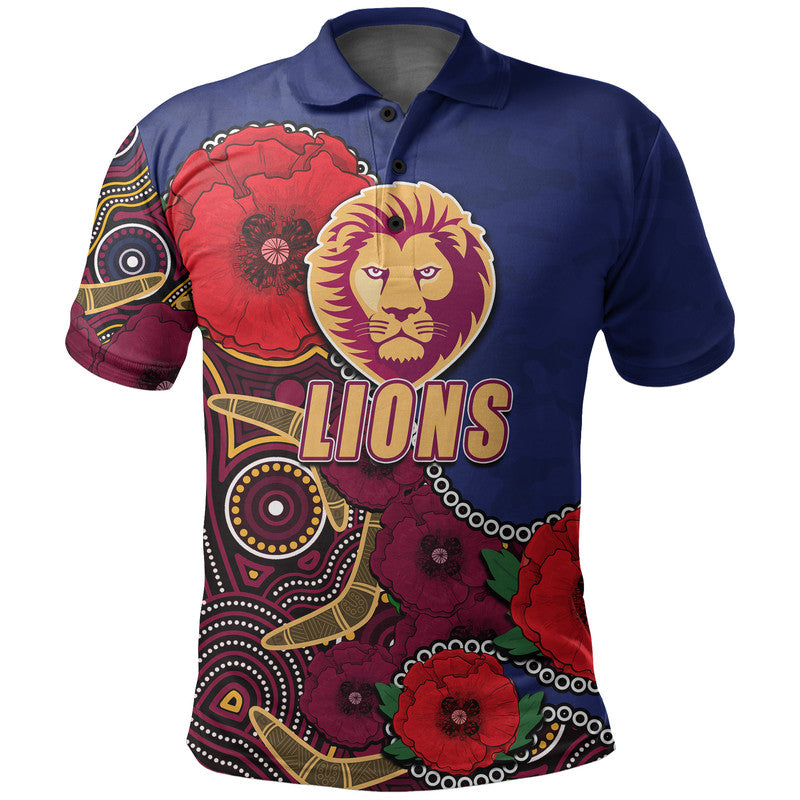 custom-personalised-anzac-day-afl-lions-army-mix-aboriginal-polo-shirt