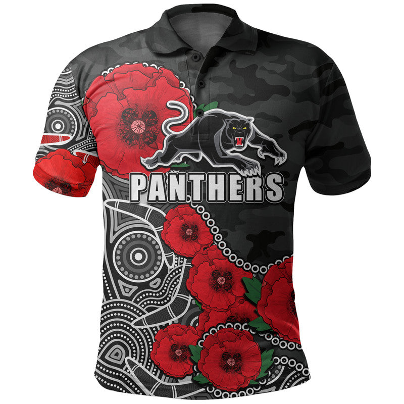 custom-personalised-anzac-day-nrl-panthers-army-mix-aboriginal-polo-shirt