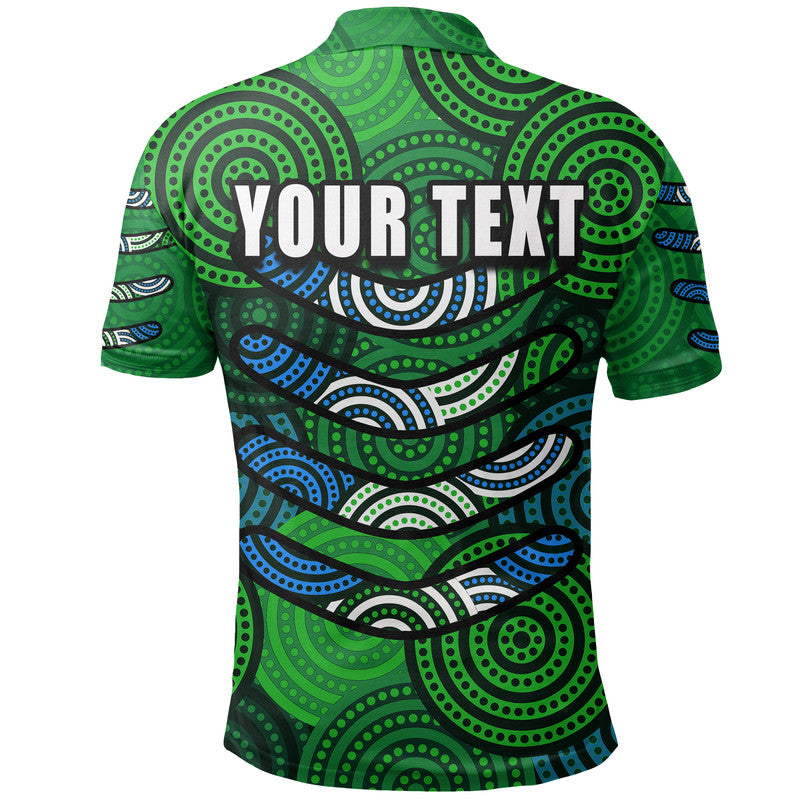 custom-personalised-boomerang-aboriginal-dot-patterns-polo-shirt-green-style