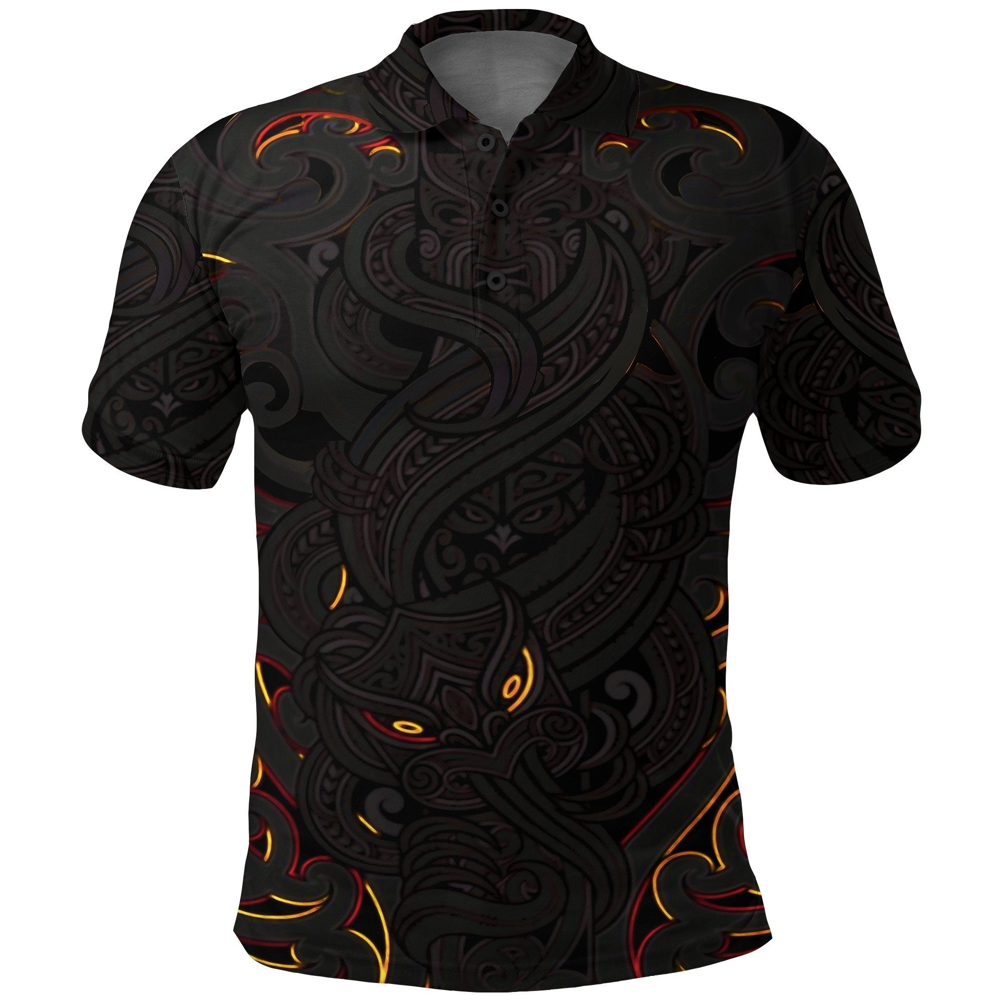 new-zealand-polo-shirt-maori-gods-golf-shirt-tumatauenga-god-of-war-black