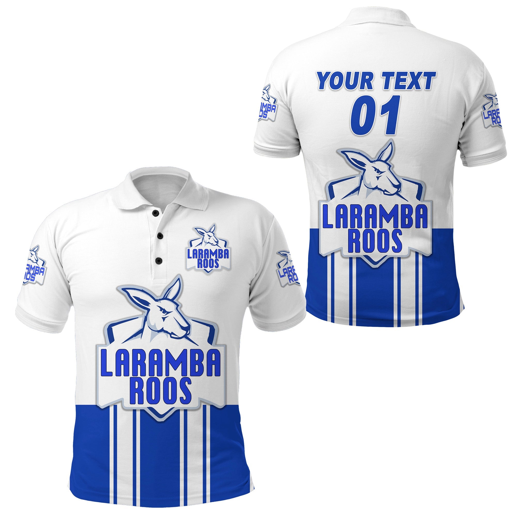 custom-personalised-laramba-roos-football-club-polo-shirt-kangaroos-original-white-custom-text-and-number