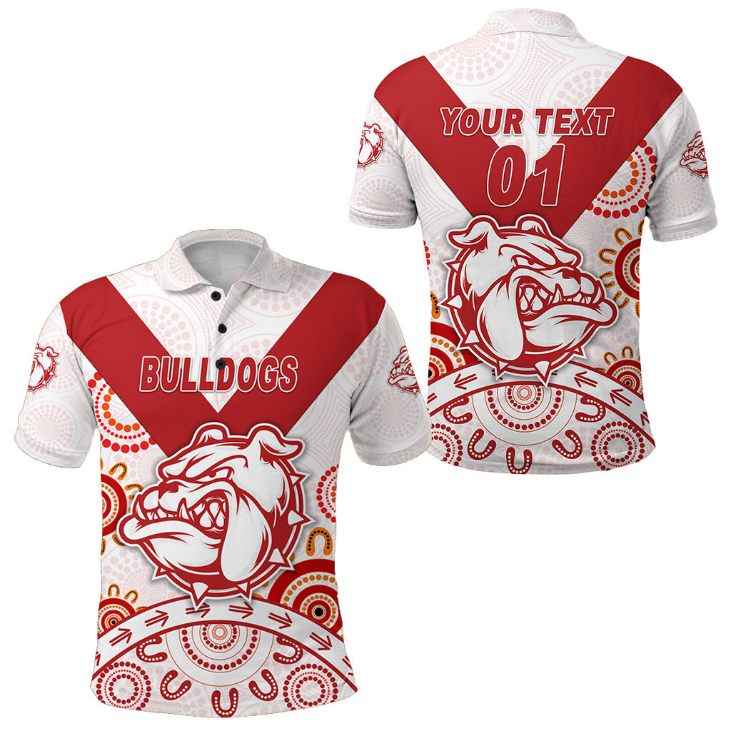 custom-personalised-south-fremantle-football-club-polo-shirt-bulldogs-indigenous-version-white-custom-text-and-number