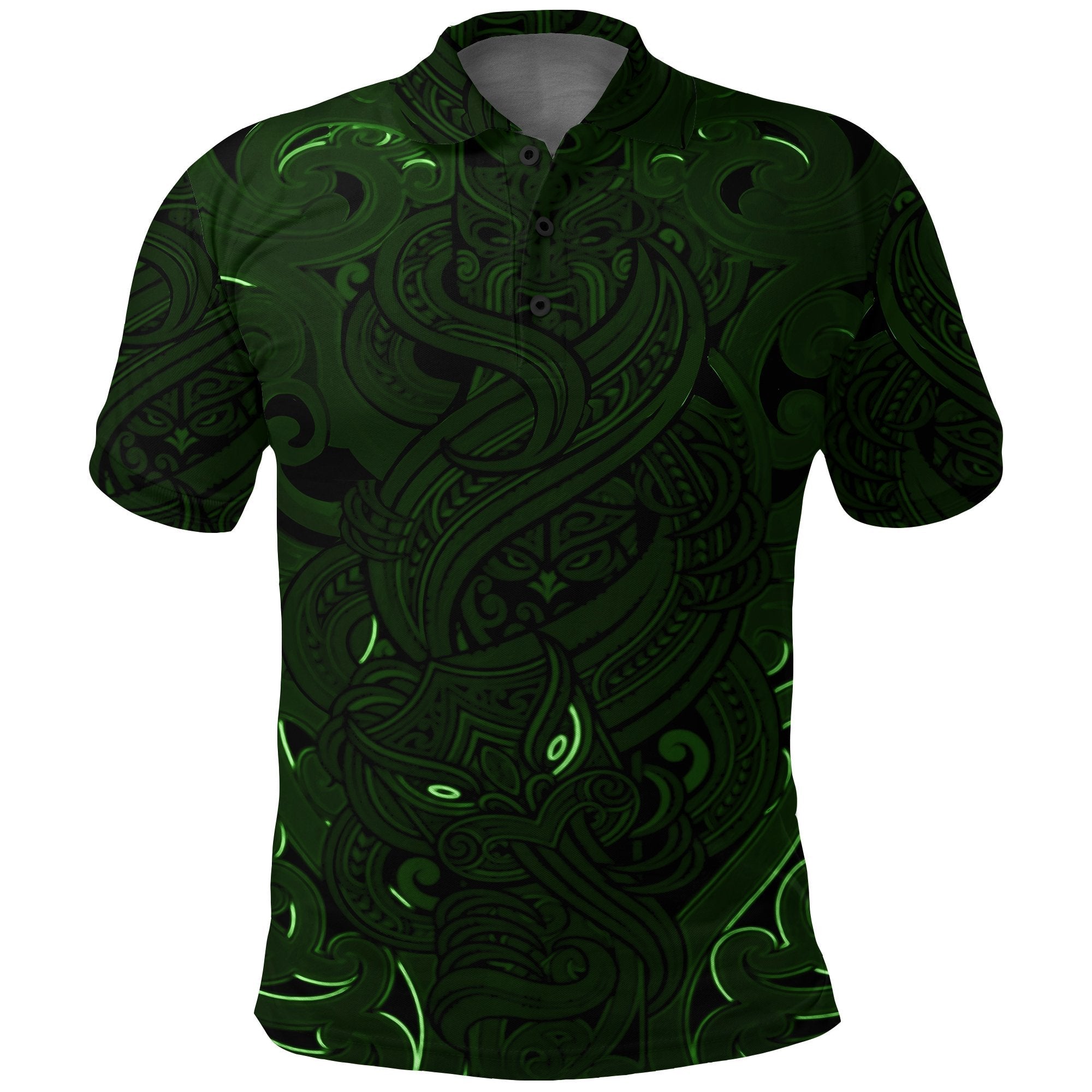 new-zealand-polo-shirt-maori-gods-golf-shirt-tumatauenga-god-of-war-green