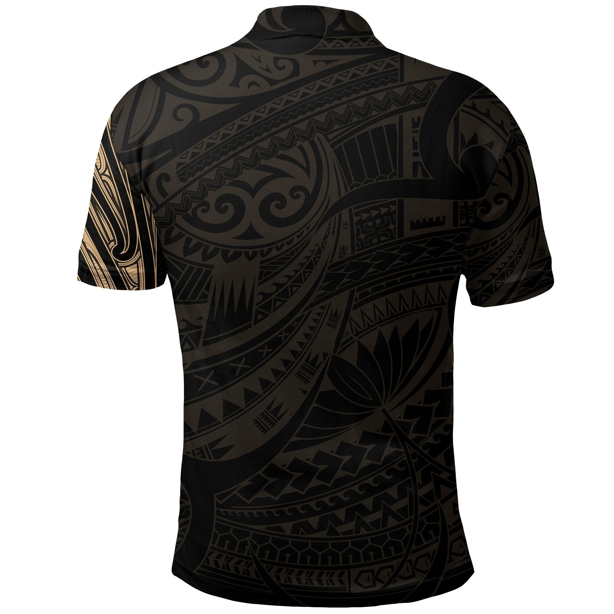 new-zealand-polo-shirt-maori-lion-tattoo-gold