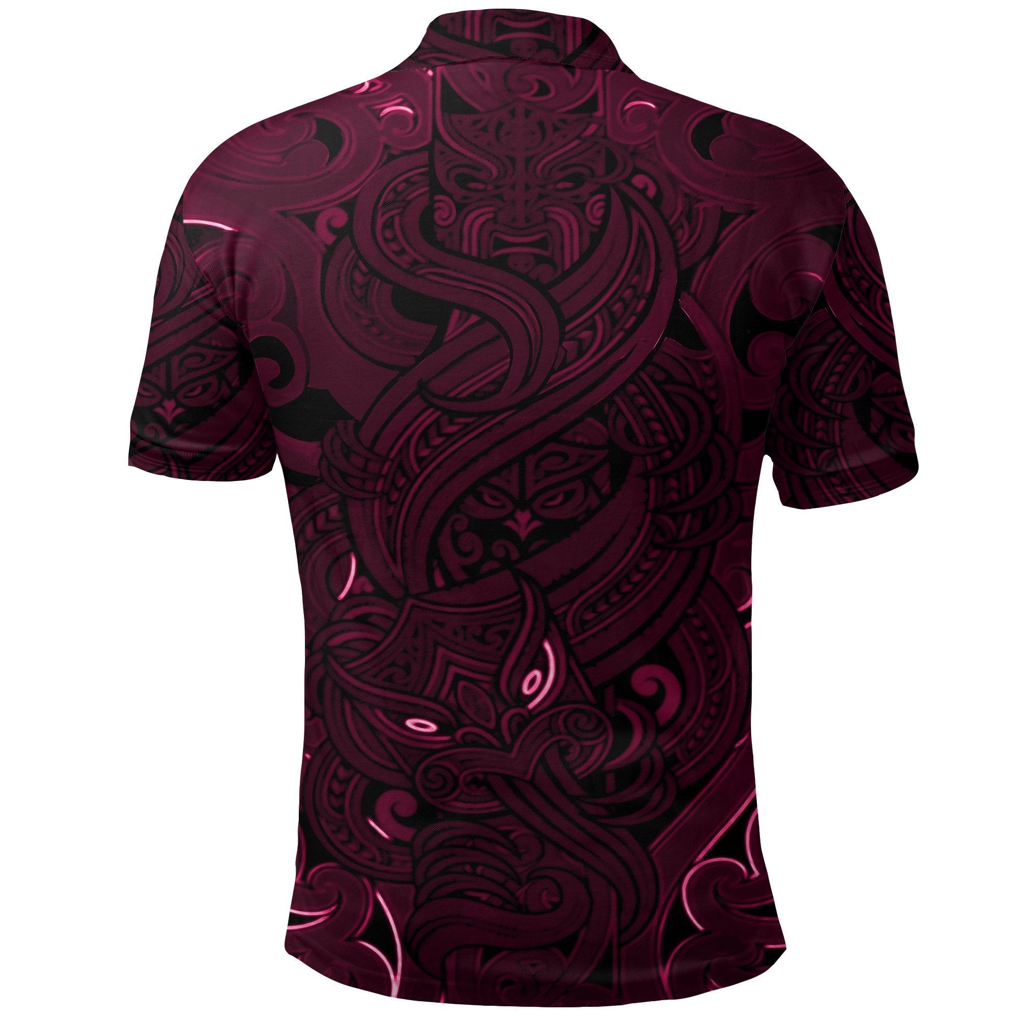 new-zealand-polo-shirt-maori-gods-golf-shirt-tumatauenga-god-of-war-pink