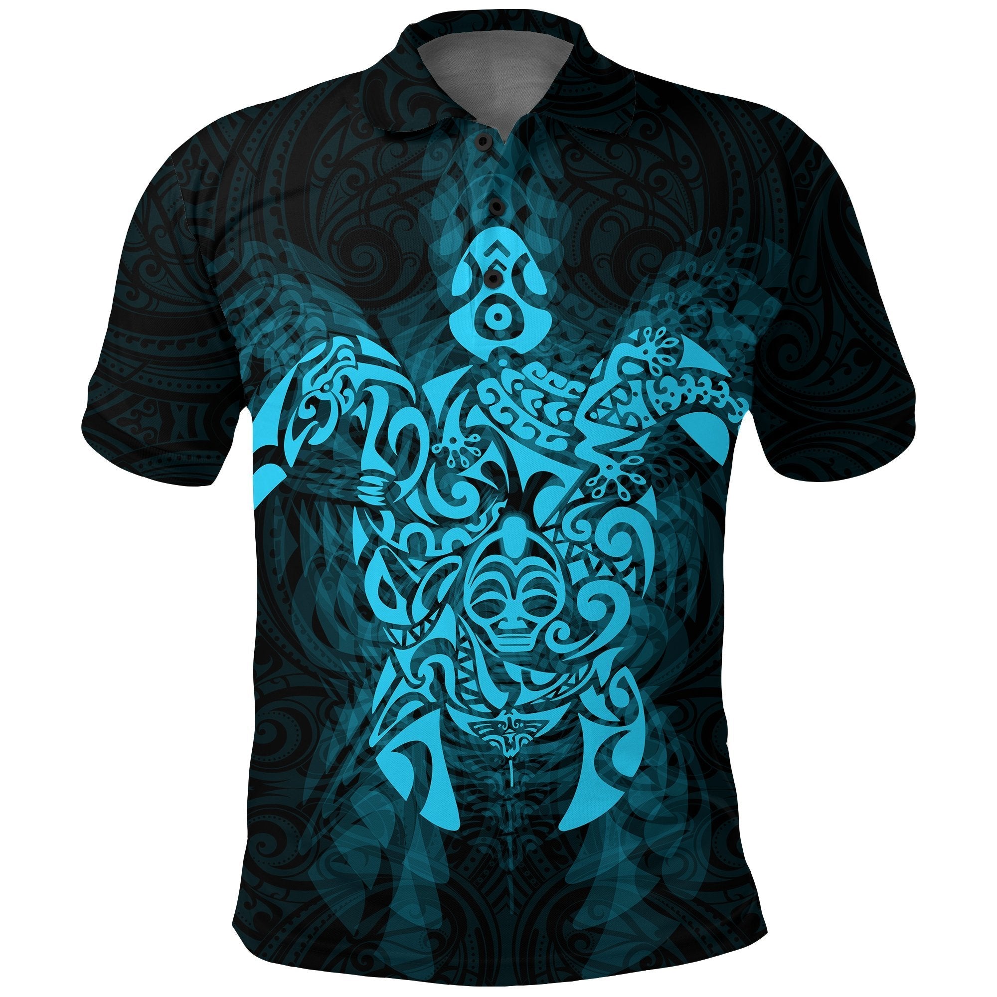 new-zealand-maori-polo-shirt-wairua-tattoo-turtle-golf-shirts-blue