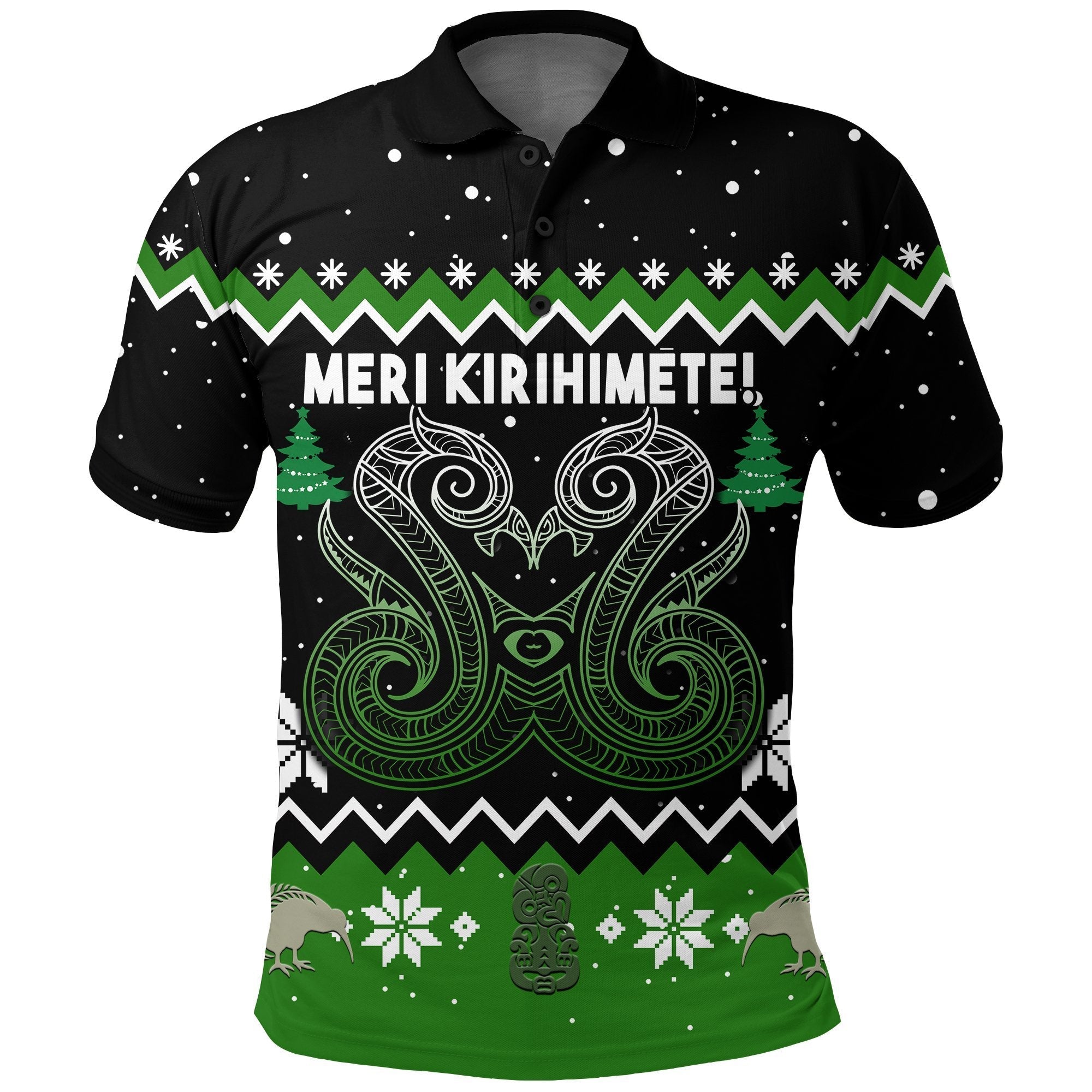 new-zealand-christmas-polo-shirt-manaia-meri-kirihimete