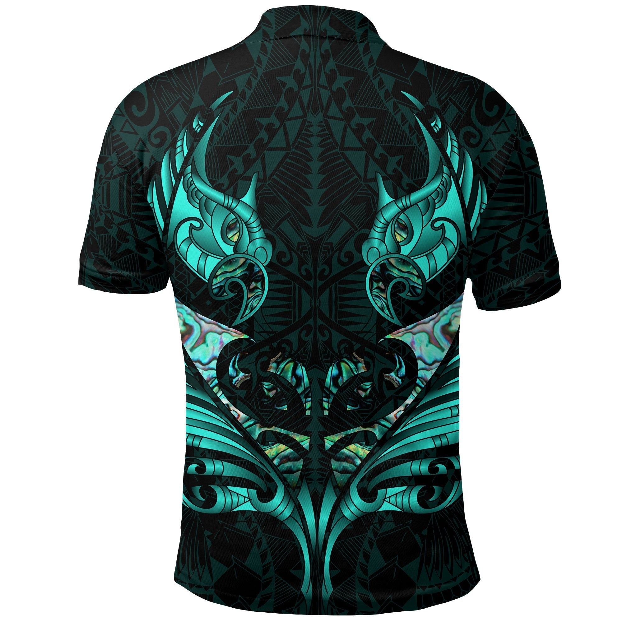 new-zealand-polo-shirt-manaia-paua-fern-wing-turquoise