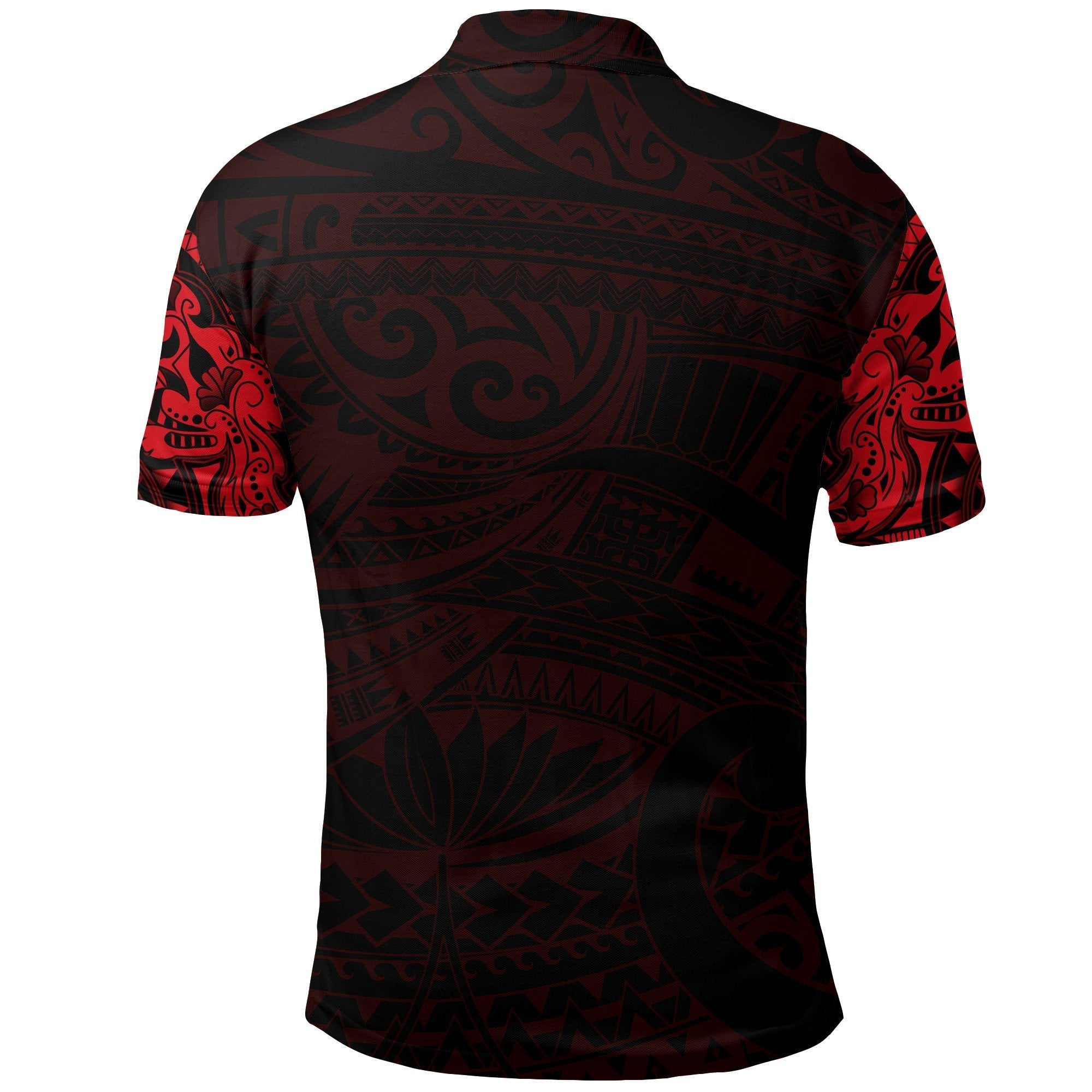 new-zealand-polo-shirt-maori-tattoo-wolf-dragon-golf-shirt-red