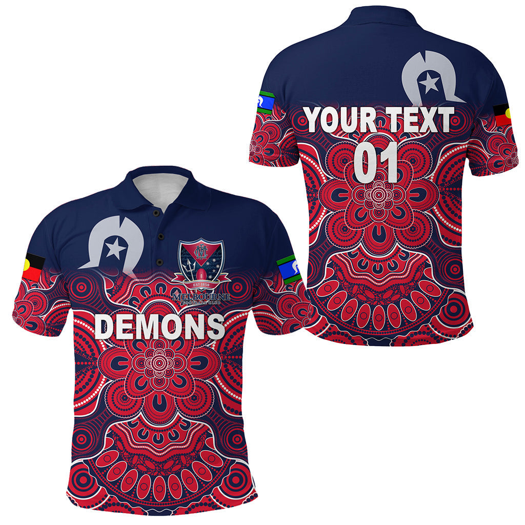 custom-personalised-melbourne-demons-indigenous-polo-shirt-football-naidoc-week-style-custom-text-and-number