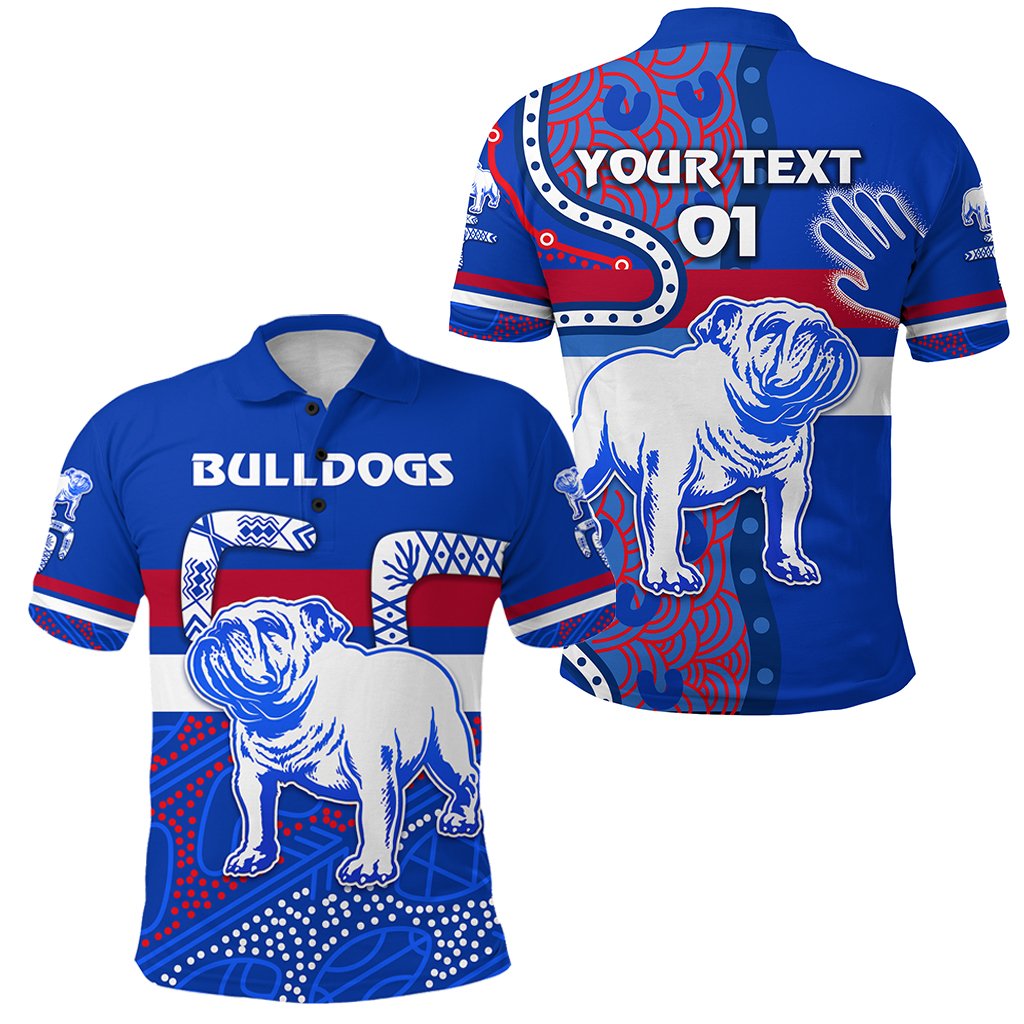 custom-personalised-western-polo-shirt-bulldogs-indigenous-simple-style-custom-text-and-number