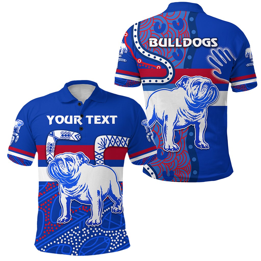 custom-personalised-western-polo-shirt-bulldogs-indigenous-simple-style