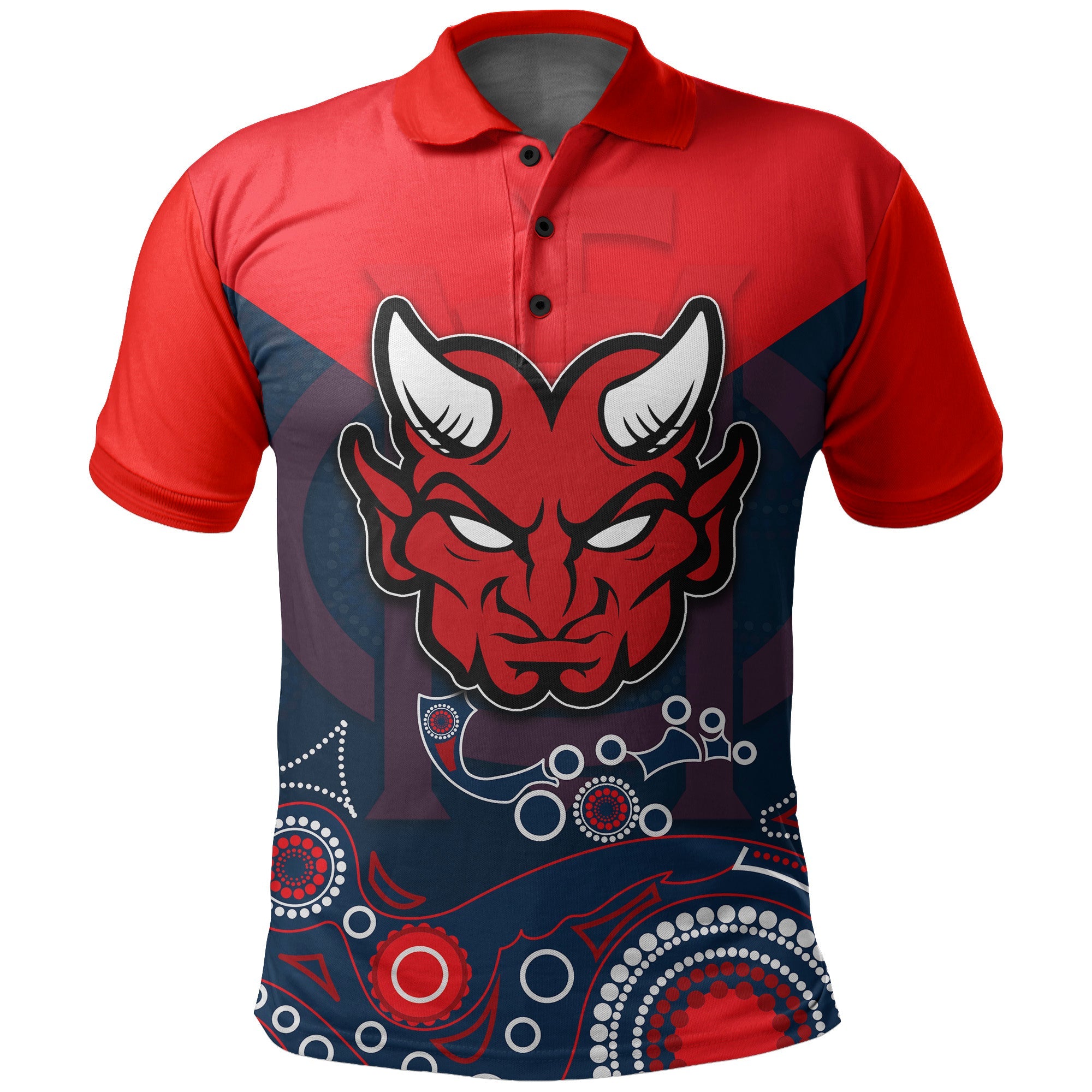 demons-polo-shirt-aboriginal-simple