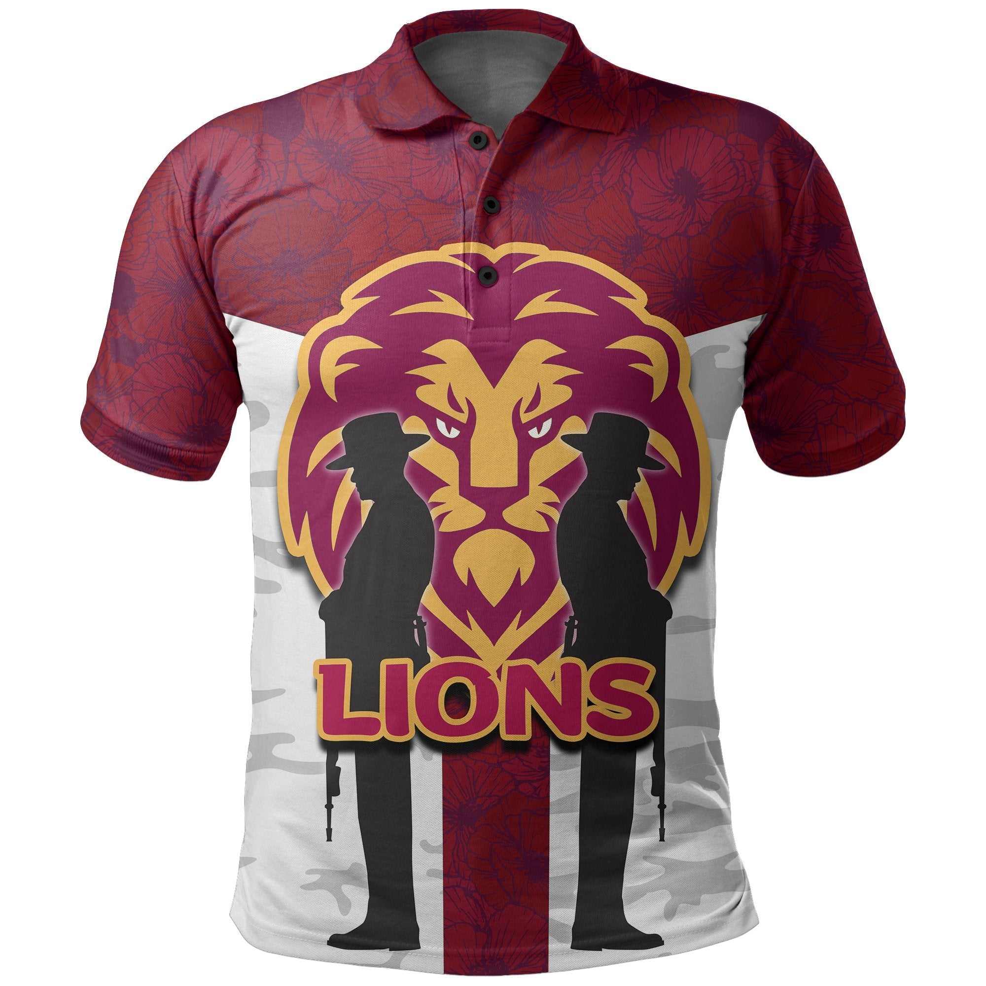 brisbane-lions-polo-shirt-anzac-day-poppy-flowers-style