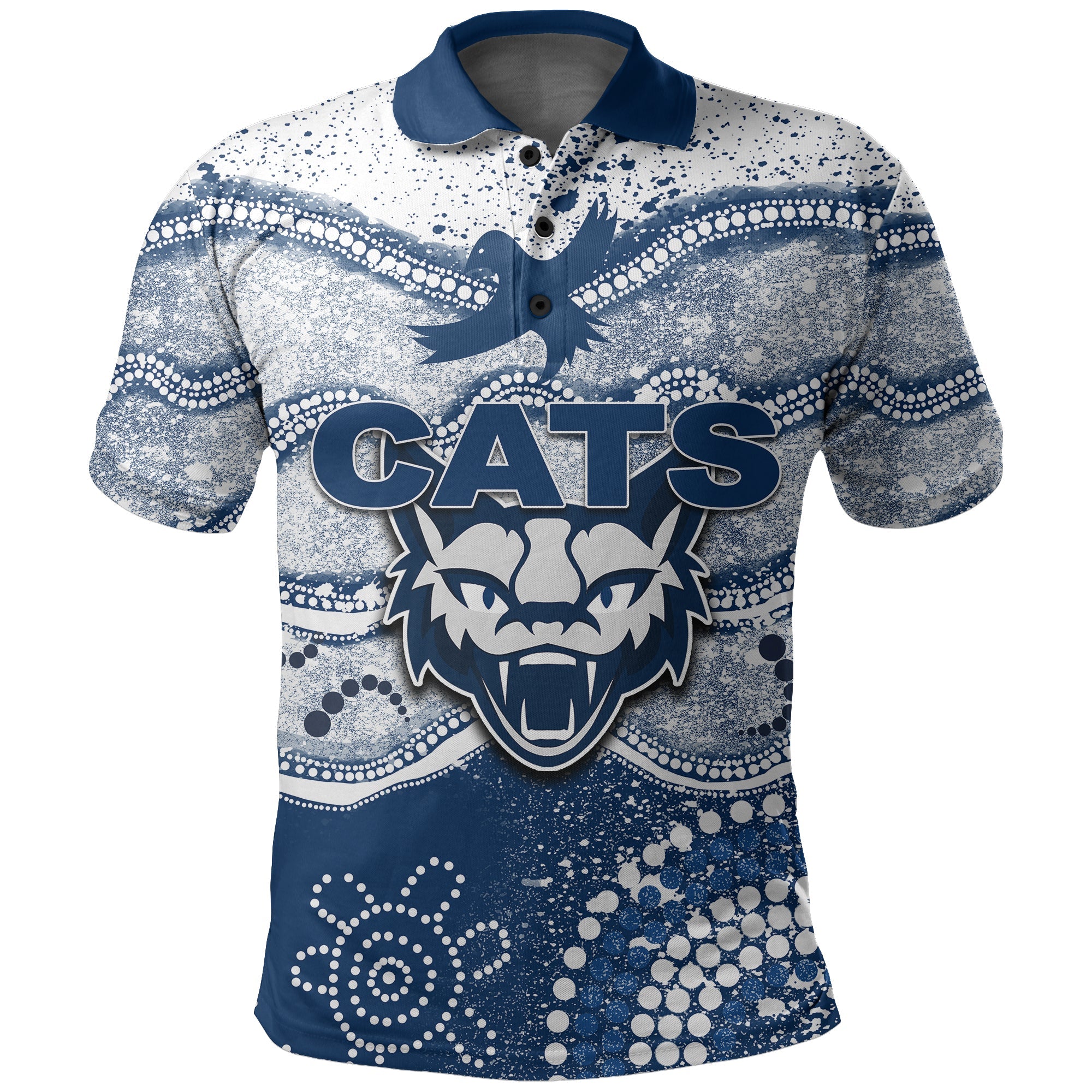 cats-polo-shirt-aboriginal-grunge-style