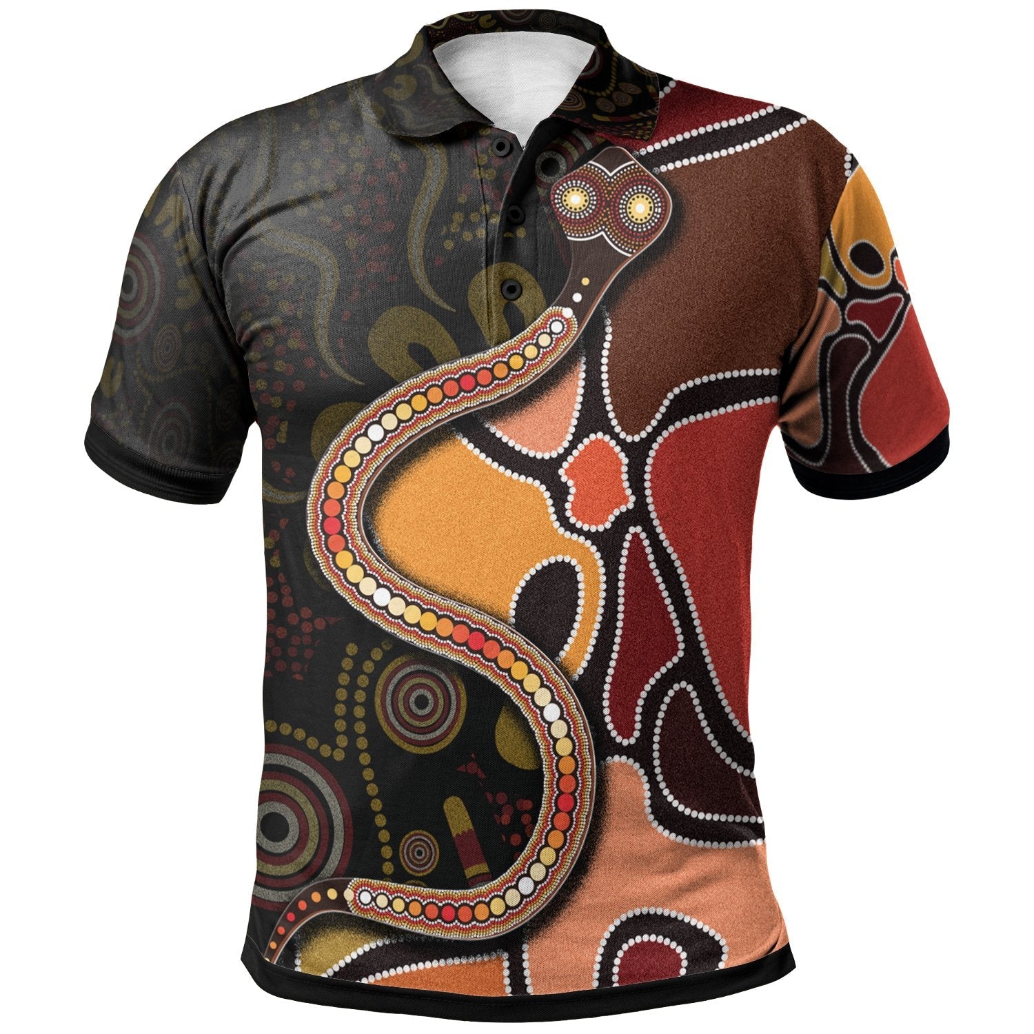 polo-shirts-aboriginal-snake-with-dot-painting