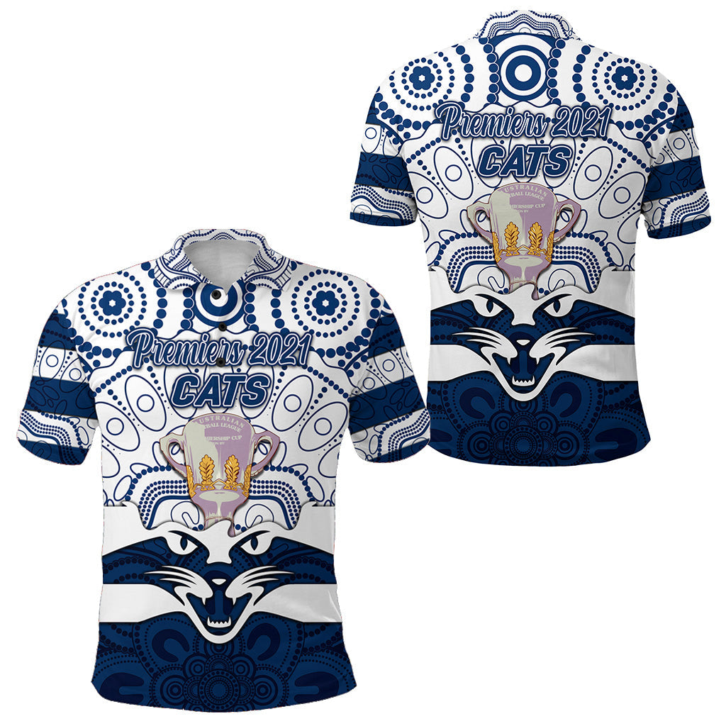 geelong-cats-indigenous-polo-shirt-football-2021-premiers-trophy