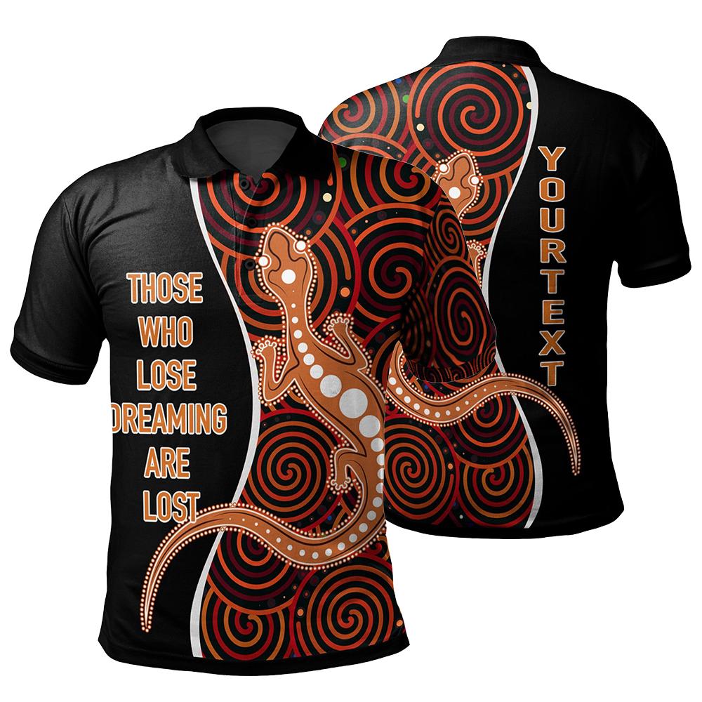 aboriginal-personalised-polo-shirt-indigenous-lizard-dreaming