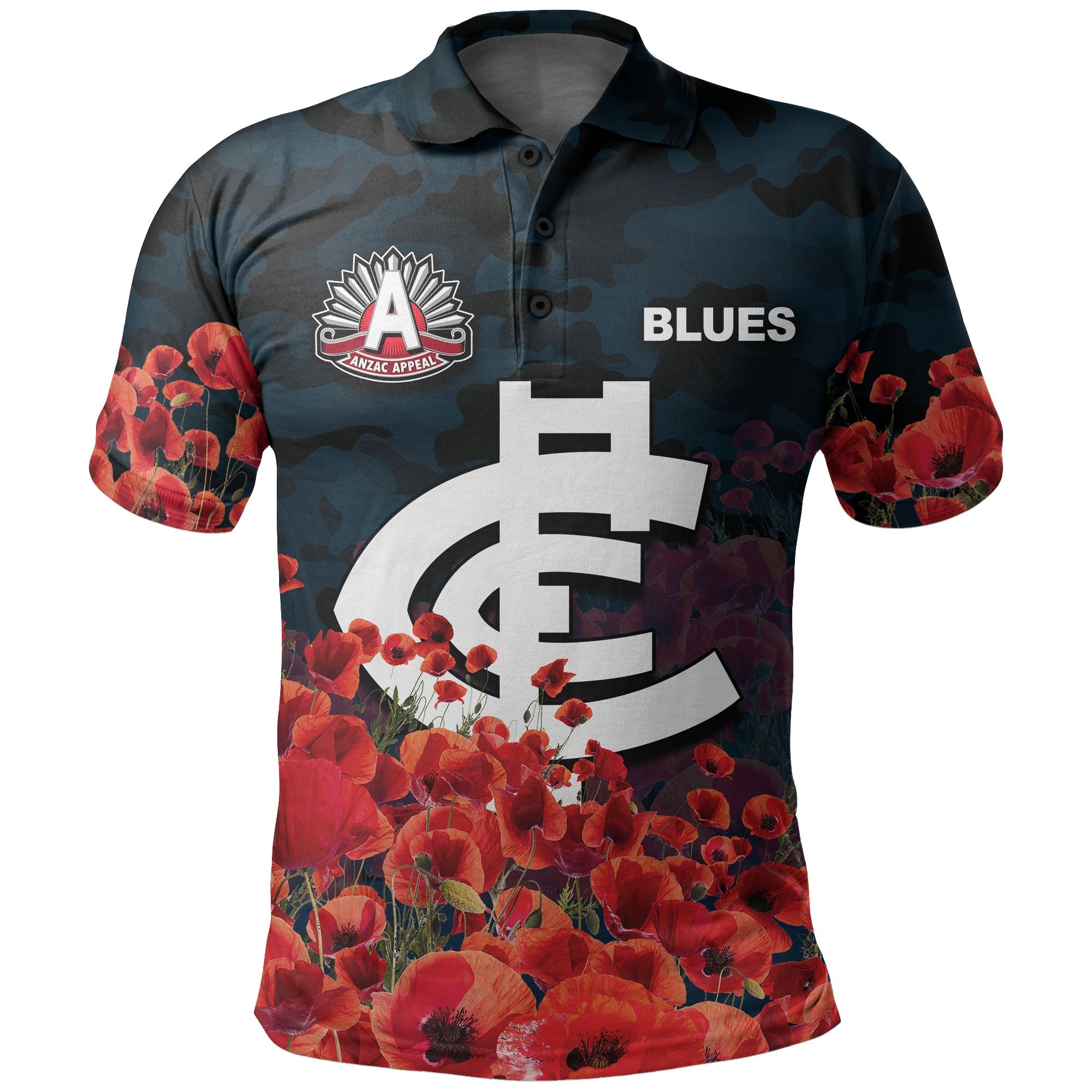 anzac-day-blues-polo-shirt-poppy-flowers-with-army-patterns