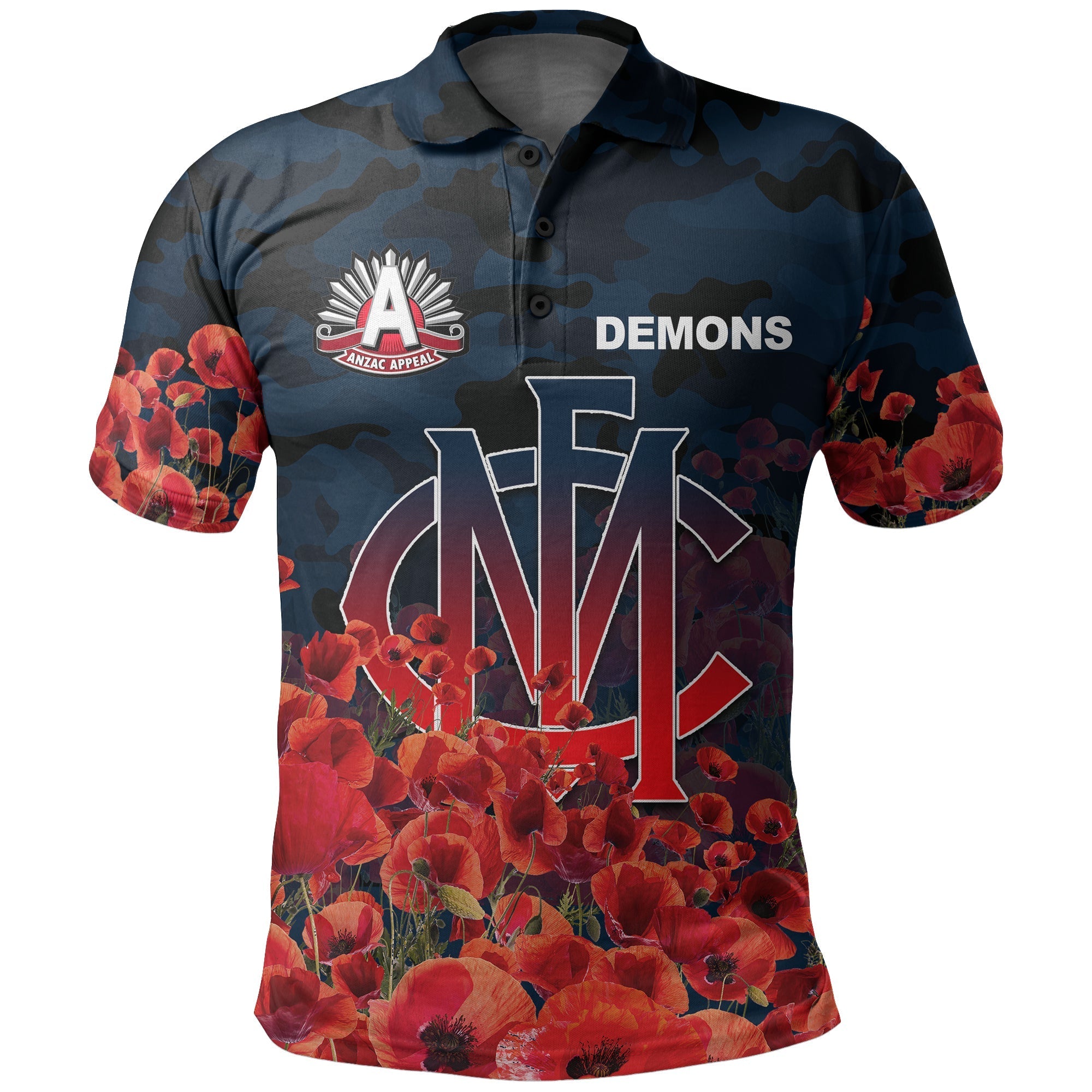 anzac-day-demons-polo-shirt-poppy-flowers-with-army-patterns