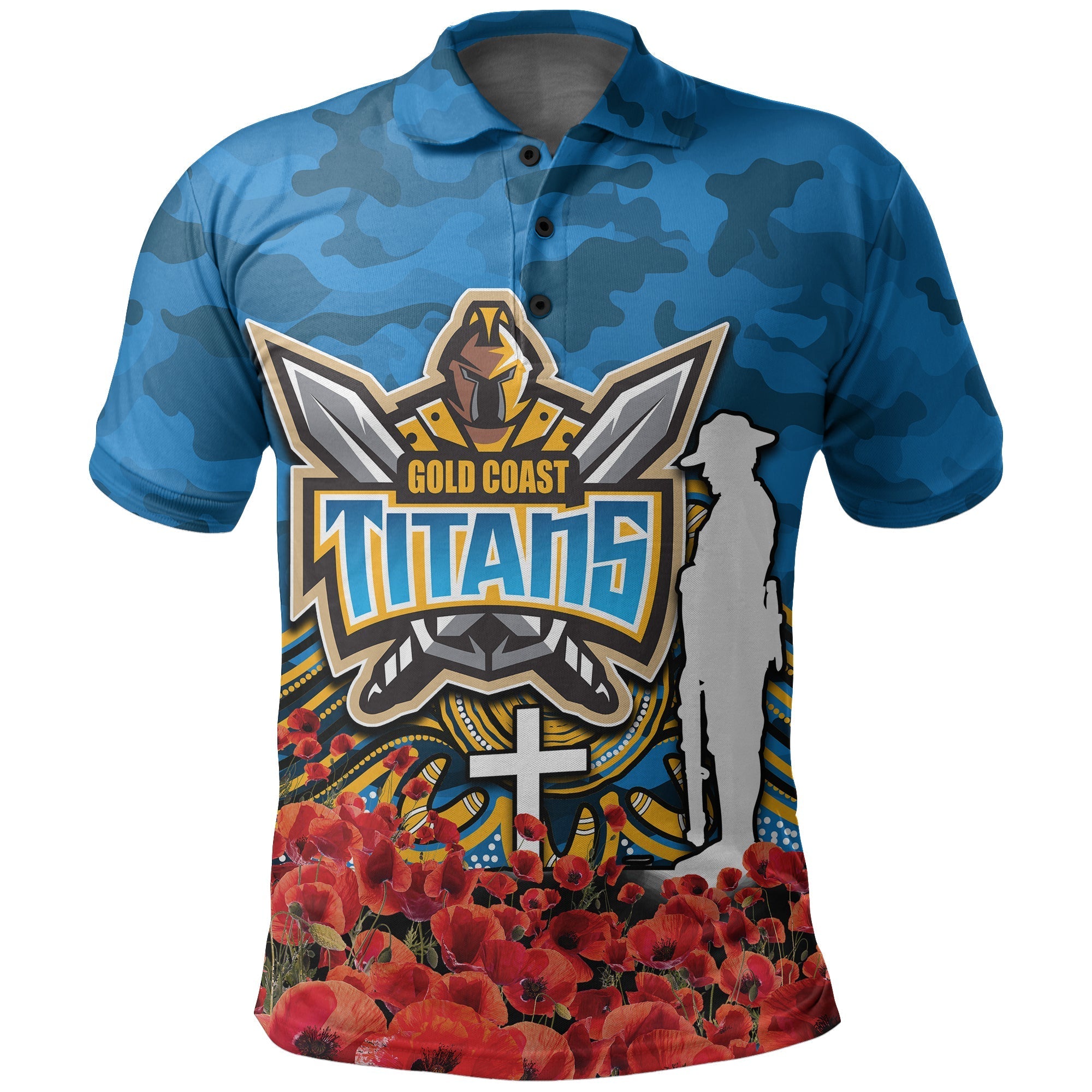 gold-coast-titans-polo-shirt-anzac-day-poppy-flowers-with-army-patterns