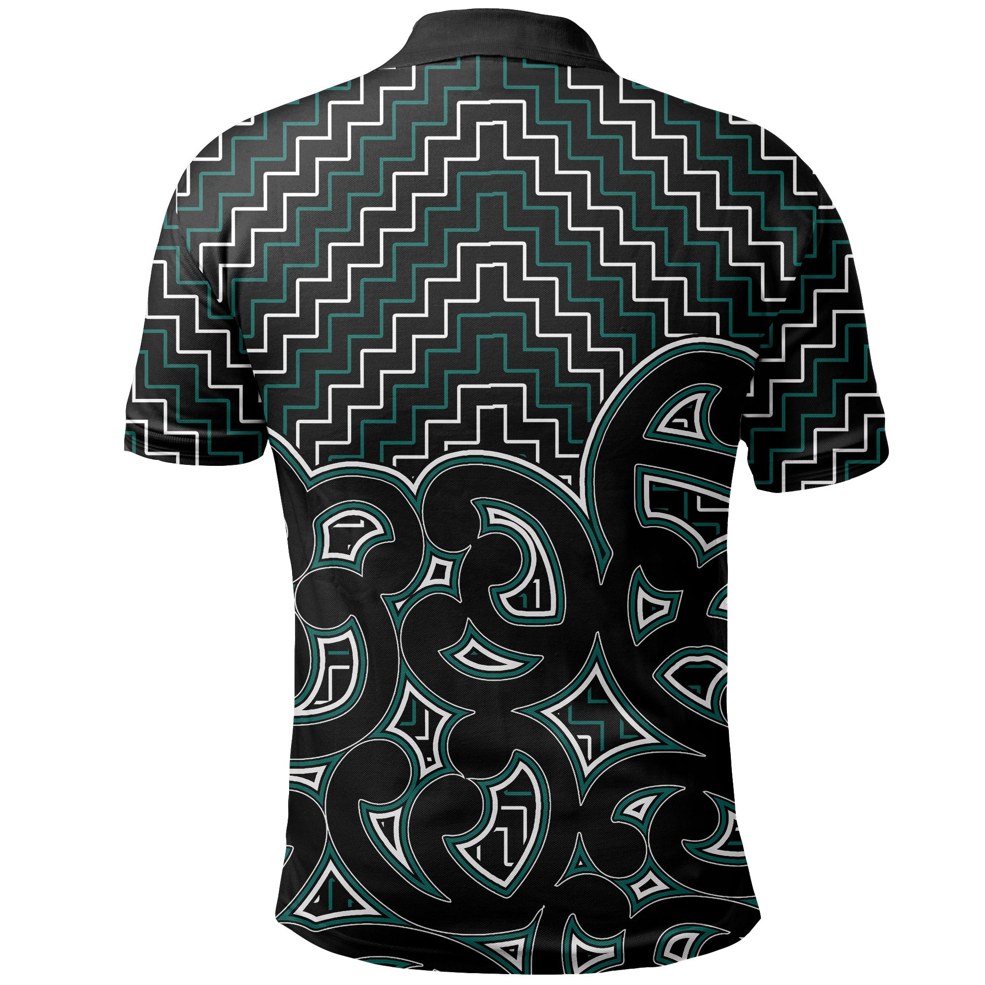 new-zealand-polo-shirt-maori-graphic-tee-patterns-green