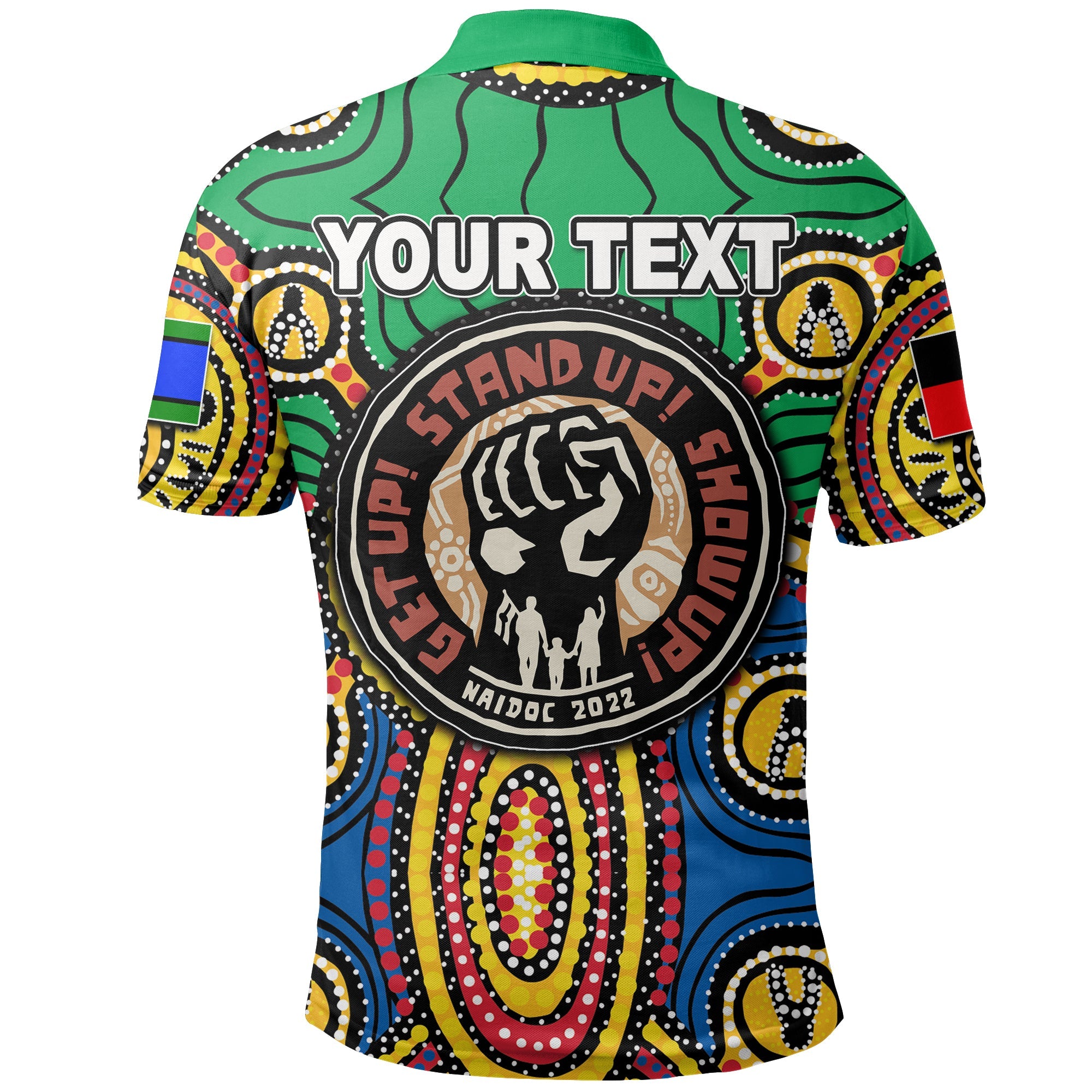 custom-personalisednaidoc-week-2022-polo-shirt-dot-aboriginal-no-1