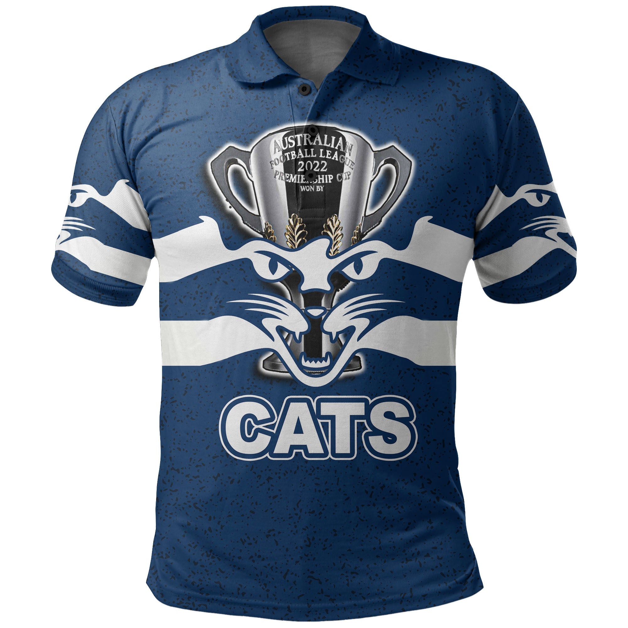 Australian Football League 2022 Premiership Geelong Cats Polo Shirt Blue Style