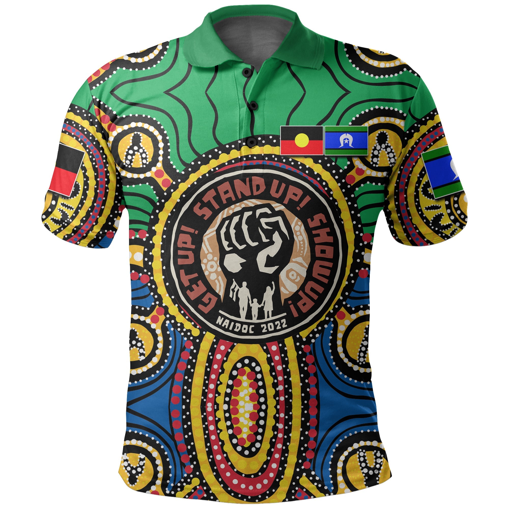 custom-personalisednaidoc-week-2022-polo-shirt-dot-aboriginal-no-1